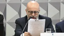 CPMI - INSS - Comissão Parlamentar Mista de Inquérito do INSS; O empresário Antônio Carlos Camilo Antunes, conhecido como 'Careca do INSS', durante depoimento na CPMI