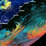 Os ciclones extratropicais são comuns no Atlântico Sul, especialmente no outono, inverno e começo da primavera | Foto: Divulgação/DSA/CPTEC