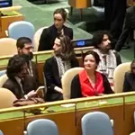 Brasileiros usam lenço keffiyeh na ONU | Foto: X/Reprodução
