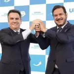 Rueda e Nogueira: presidentes do União e do PP