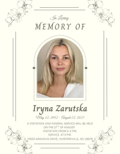 Iryna Zarutska tinha 23 anos | Foto: Reprodução/Redes sociais