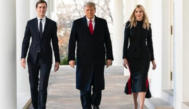 Jared Kushner, Donald Trump e Ivanka Trump