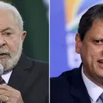 O presidente Luiz Inácio Lula da Silva e o governador de São Paulo Tarcísio de Freitas