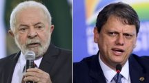 O presidente Luiz Inácio Lula da Silva e o governador de São Paulo Tarcísio de Freitas