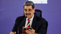 O ditador da Venezuela, Nicolás Maduro, em coletiva de imprensa em Caracas, Venezuela - 1º/10/2025 | Foto: Leonardo Fernandez Viloria/Reuters