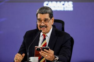 O ditador da Venezuela, Nicolás Maduro, em coletiva de imprensa em Caracas, Venezuela - 1º/10/2025 | Foto: Leonardo Fernandez Viloria/Reuters