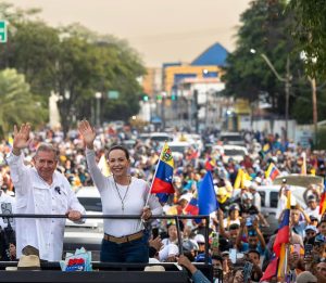 María Corina Machado e o ex-candidato à Presidência da Venezuela Edmundo González | Foto: Reprodução/Instagram