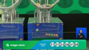 Dezenas sorteadas no concurso 2.909 da Mega-Sena: prêmio superior a R$ 13 milhões | Foto: Reprodução/YouTube