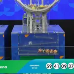 As seis dezenas sorteadas nesta terça-feira, 9, na Mega-Sena | Foto: Reprodução/YouTube