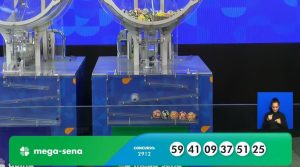 As seis dezenas sorteadas nesta terça-feira, 9, na Mega-Sena | Foto: Reprodução/YouTube