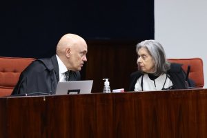 Alexandre de Moraes e Cármen Lúcia no julgamento da ação penal do 'golpe' - 10/09/2025 | Foto: Victor Piemonte/STF