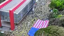 PT e PSB afirmam que mostrar a bandeira dos EUA na Avenida Paulista não é um gesto inocente | Foto: Reprodução/CNN Brasil