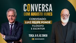 O Conversa com Augusto Nunes é transmitido às terças-feiras, das 20h30 às 21h30 | Foto: Divulgação/Oeste