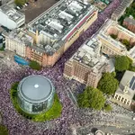 Protesto de direita em Londres, na Inglaterra