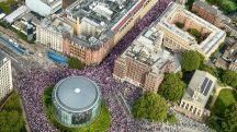 Protesto de direita em Londres, na Inglaterra