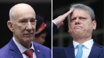 Rui Falcão e Tarcísio de Freitas