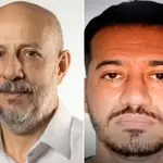 À esquerda, ex-delegado de SP Ruy Ferraz Fontes; à direita, suspeito morto Umberto Alberto Gomes