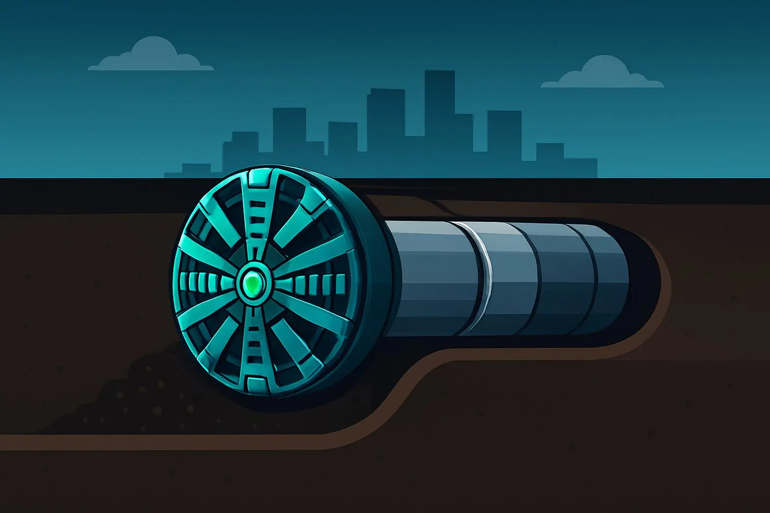 Imagem ilustrativa de um tatuzão em funcionamento; tecnologia e força correspondente a duas locomotivas de carga | Reprodução/IA