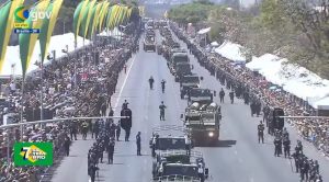 Transmissão do governo mostra arquibancadas ocupadas no 7-9, em Brasília - 11h16 (evento começou