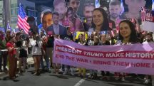 Manifestações reféns Israel Trump