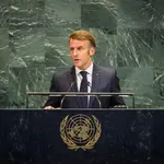 Emmanuel Macron discursa na Assembleia-Geral da ONU | Foto: Loey Felipe/UN Photo