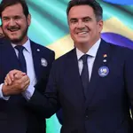 Os presidentes do União Brasil, Antonio Rueda, e do PP, Ciro Nogueira, durante lançamento de federação | Foto: Divulgação/Progressistas