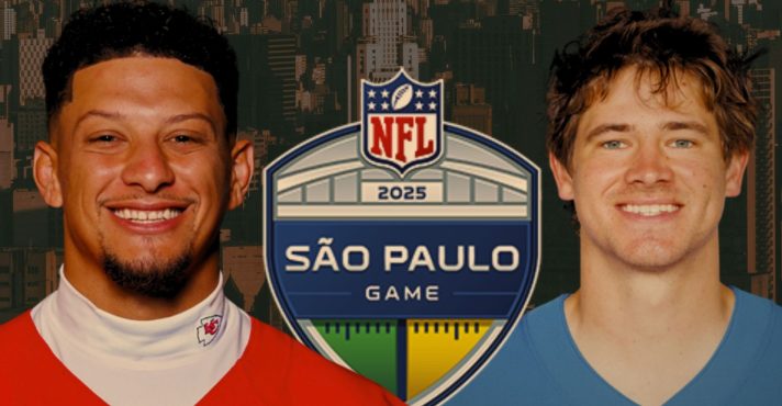 Patrick Mahomes e Justin Herbert, quarterbacks de Kansas City Chiefs e Los Angeles Charges, times da NFL | Foto: Reprodução/NFL
