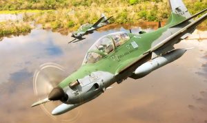 Caça A-29 Super Tucano da Força Aérea Brasileira: combate ao tráfico de drogas no Amazonas | Foto: Sargento Johnson Barros/FAB