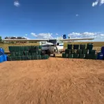 A apreensão aconteceu em Alto Garça, a 366 km de Cuiabá | Foto: Divulgação/FAB
