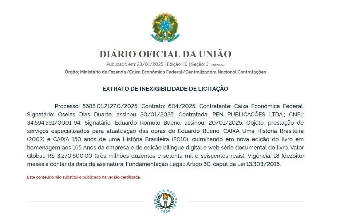 Eduardo Bueno, que comemorou a morte de Charlie Kirk e costumeiramente deseja a morte de opositores políticos, foi contratado para atualizar livros