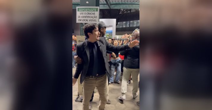 Kleber Ribeiro é hostilizado em visita à Unifesp | Foto: Redes sociais/Reprodução