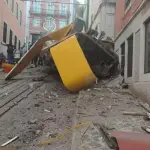 Acidente em Lisboa aconteceu depois de bondinho descarrilar | Foto: Reprodução/Redes sociais