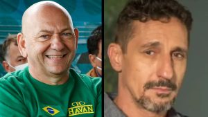 À esquerda, o empresário Luciano Hang; à direita, o ator Tuca Andrada