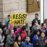 Protesto em universidade americana | Foto: divulgação