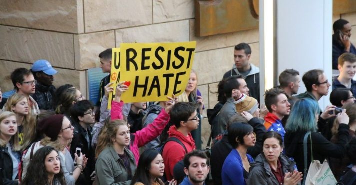 Protesto em universidade americana | Foto: divulgação