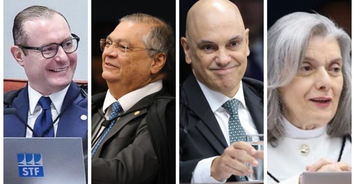 Zanin, Dino, Moraes e Cármen, ministros do da 1ª Turma | Fotos: Antonio Augusto/STF, Fabio Rodrigues-Pozzebom/ Agência Brasil e Victor Piemonte/STF