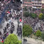 Manifestação na capital do Nepal neste domingo, 7 de setembro | Foto: Reprodução/Redes sociais