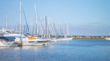 Barcos e iates estacionados na marina da cidade de Itajaí, SC, Brasil - 11/1/2024 | Foto: Shutterstock
