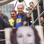 Silas Malafia, em trio elétrico montado na Avenida Paulista — São Paulo (SP), 7/9/2025 | Foto: Daniel Teixeira/Estadão Conteúdo