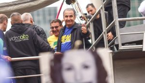 Silas Malafia, em trio elétrico montado na Avenida Paulista — São Paulo (SP), 7/9/2025 | Foto: Daniel Teixeira/Estadão Conteúdo