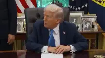 Donald Trump, presidente dos EUA, durante entrevista coletiva - 19/09/2025 | Foto: Reprodução