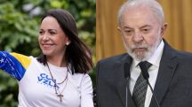 María Corina Machado, líder da oposição da Venezuela, e o presidente Lula | Foto: Reprodução/Montagem/Revista Oeste