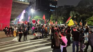 Entidades de esquerda protestam contra operação | Foto: Eliziário Goulart Rocha/Revista Oeste