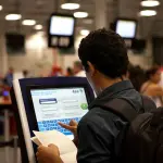 Passageiro faz check-in no Terminal 1 do Aeroporto de Guarulhos, na Grande São Paulo | Foto: Divulgação/GRU Airport