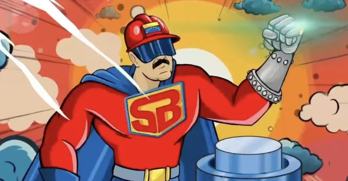 Nicolás Maduro representado como super-herói em desenho animado