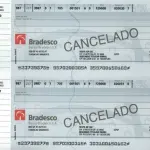 Cheque do banco Bradesco
