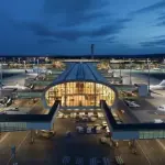Aeroporto Oslo-Gardermoen, na capital da Noruega: voos suspensos em razão de drones suspeitos | Foto: Reprodução/Twitter/X