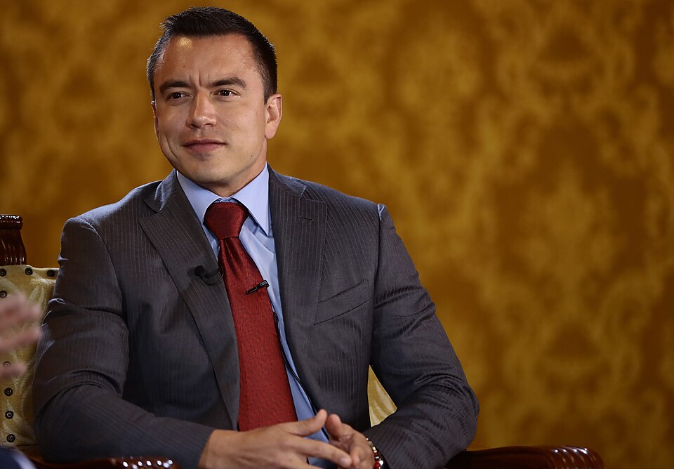 Presidente do Equador, Daniel Noboa | Foto: Wikimedia Commons