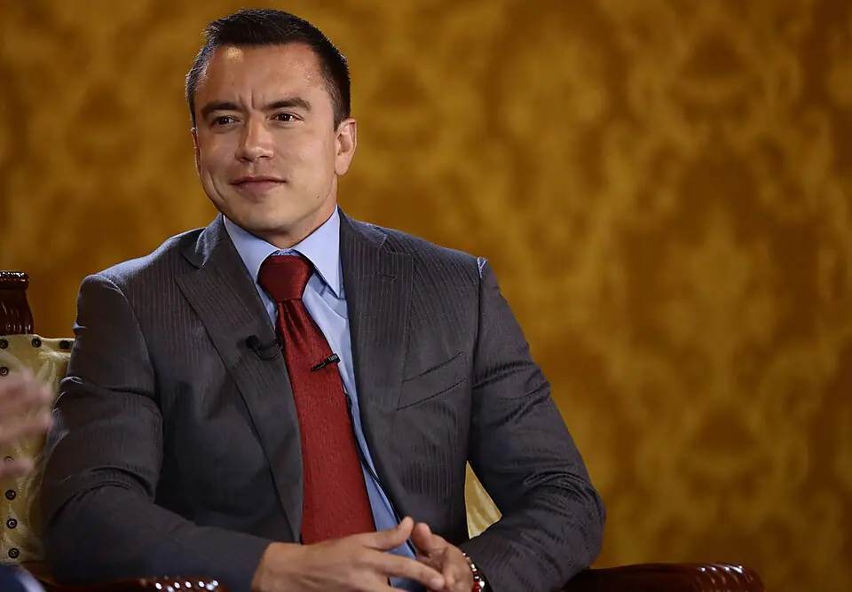 Presidente do Equador, Daniel Noboa | Foto: Wikimedia Commons