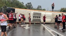ônibus flamengo acidente